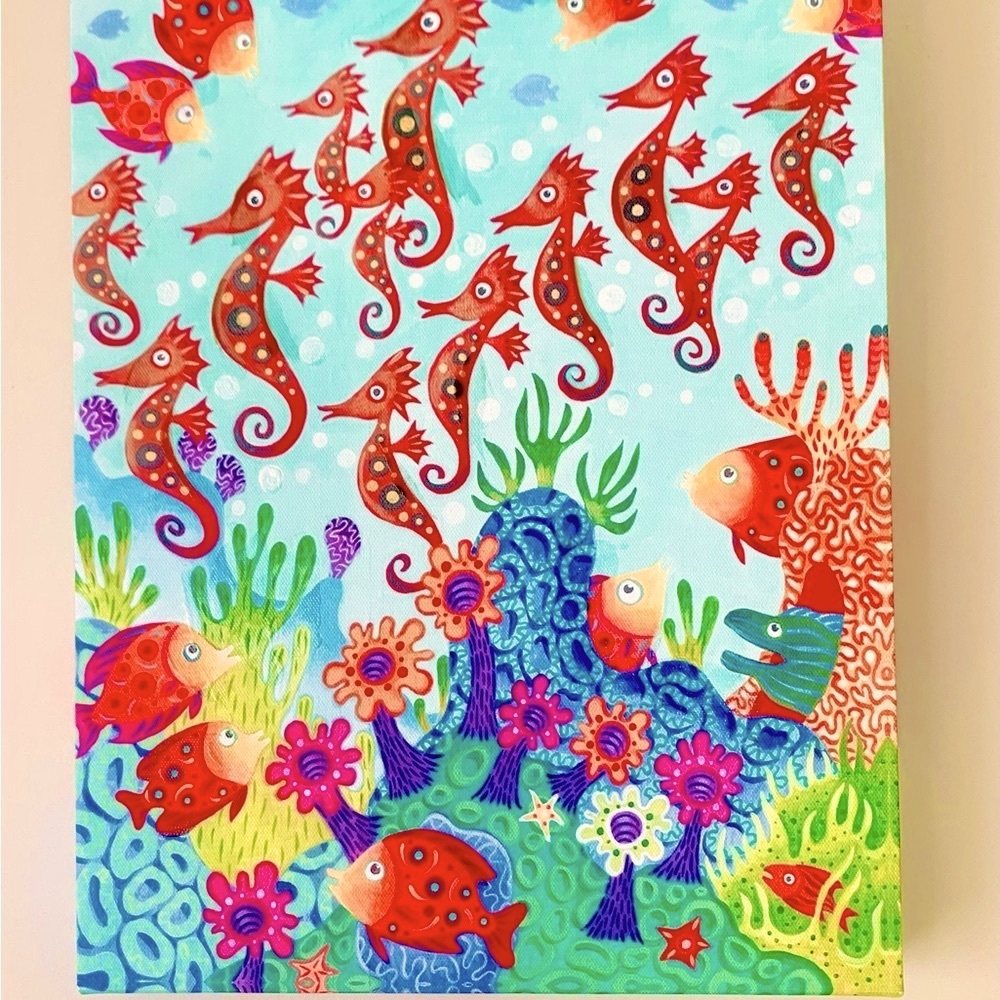 Colorful Ocean Scene Canvas Wall Art